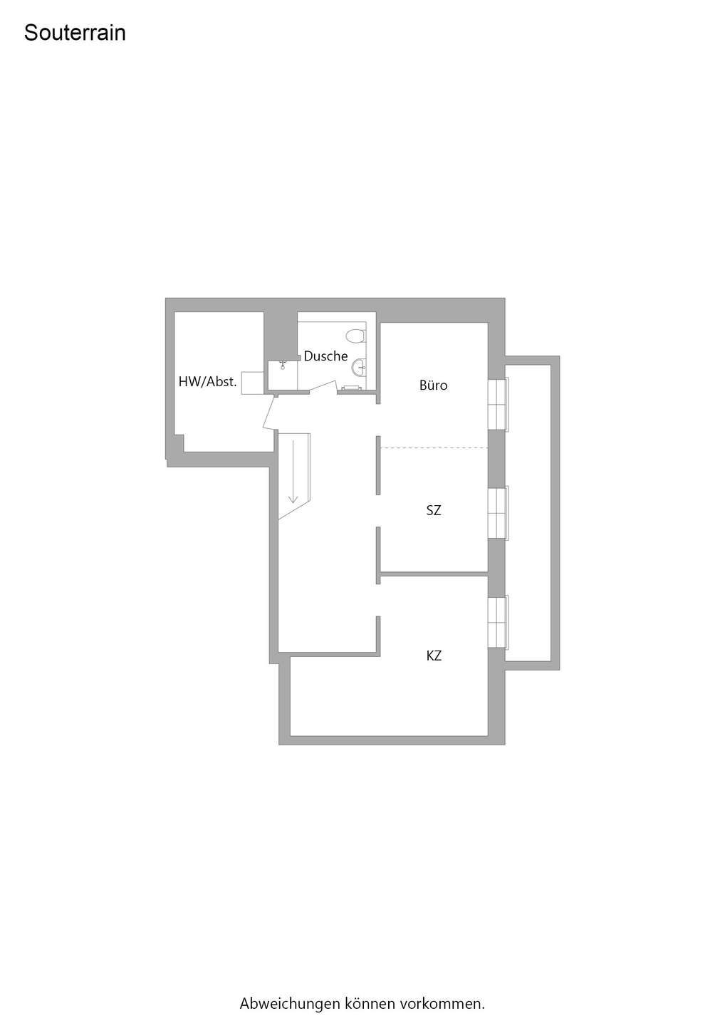 Grundriss Souterrain